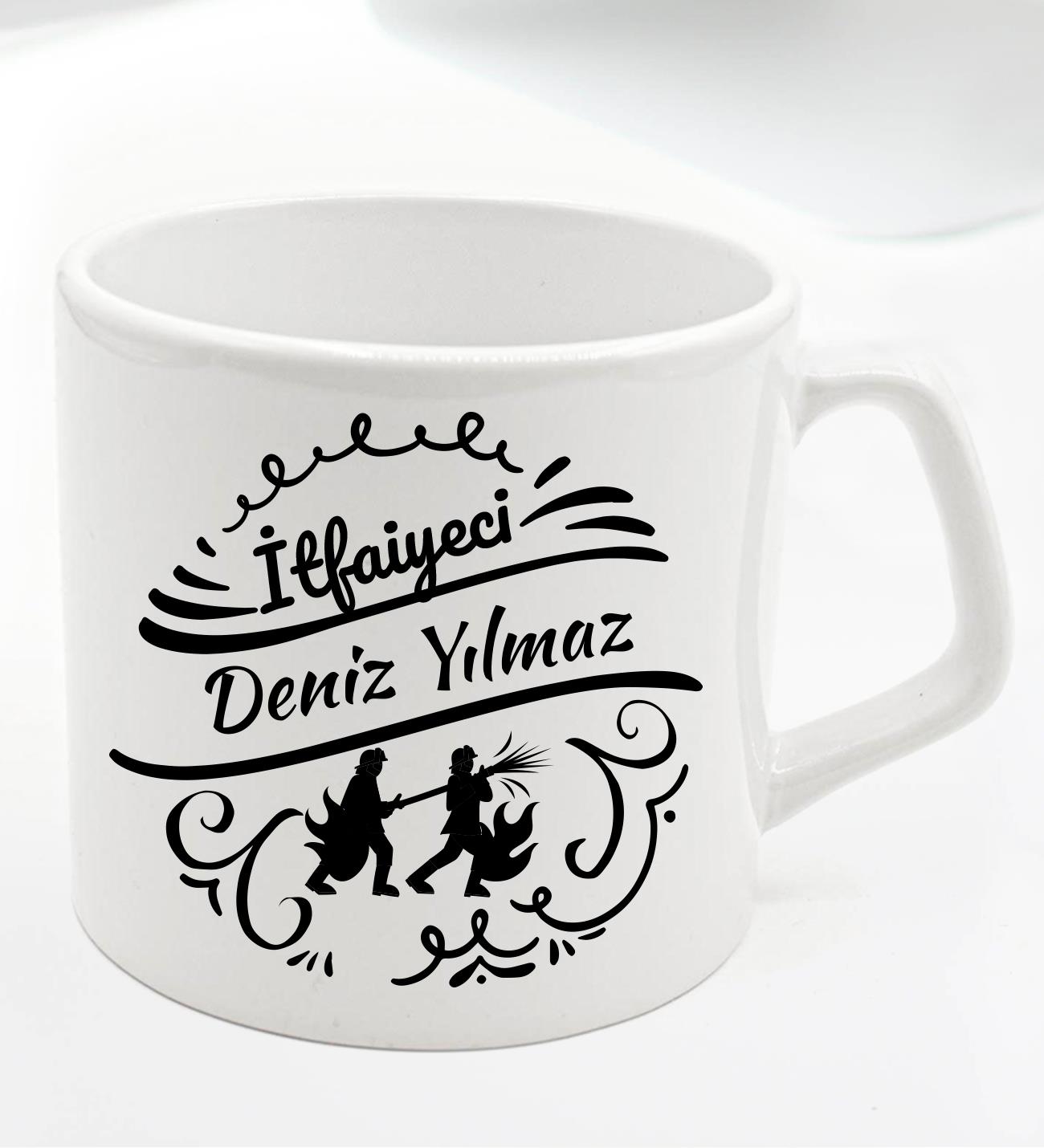 İtfaiyeciler%20İçin%20Kişiye%20Özel%20Beyaz%20Renk%20Kupa