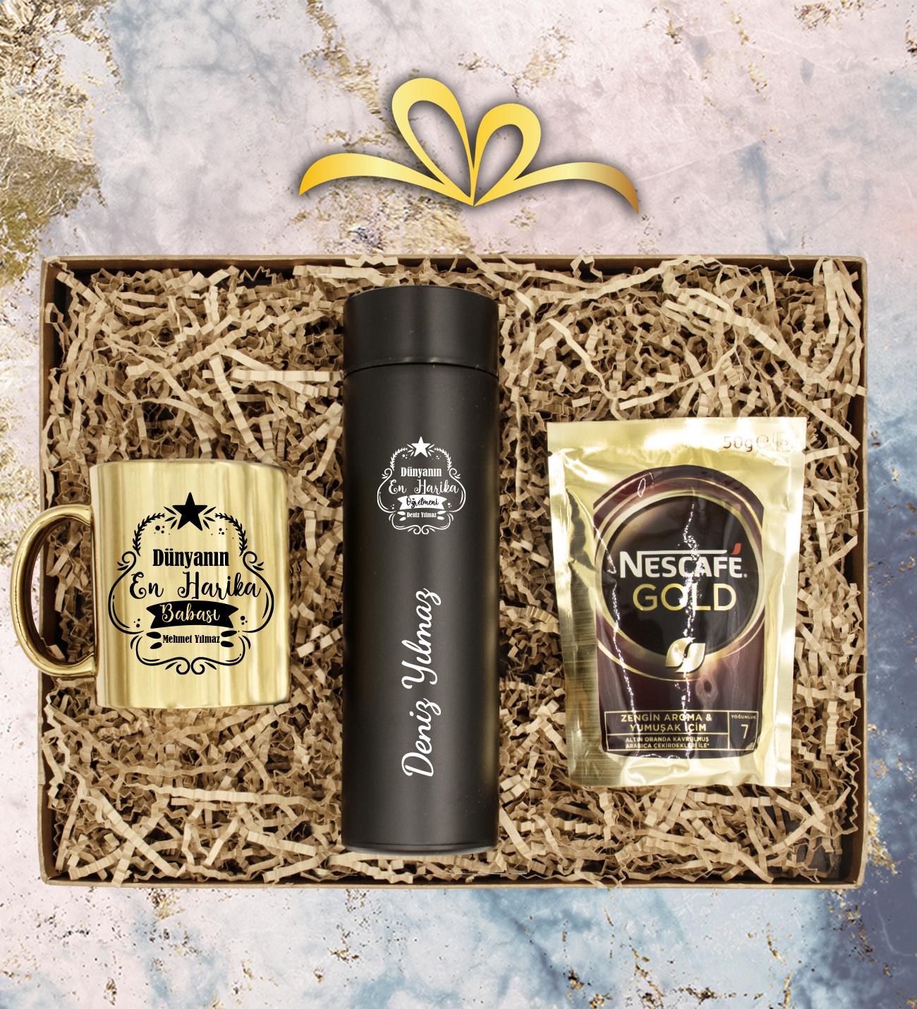 Öğretmenler%20İçin%20Kişiye%20Özel%20Dereceli%20Termos%20&%20Kupa%20&%20Nescafe%20Gold%20Kahve%20Hediye%20Seti