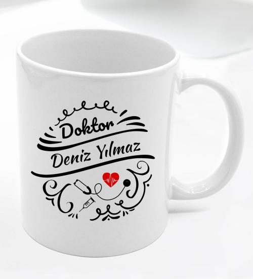 Doktorlar İçin Kişiye Özel Beyaz Renk Kupa