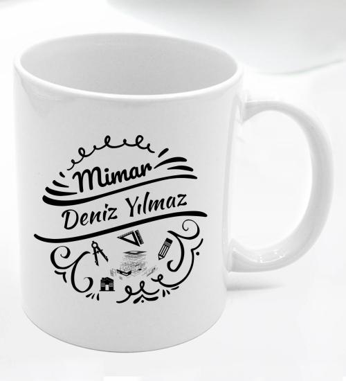Mimarlar İçin Kişiye Özel Beyaz Renk Kupa