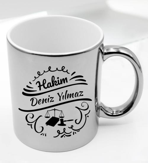 Hakimler İçin Kişiye Özel Gümüş Renk Kupa