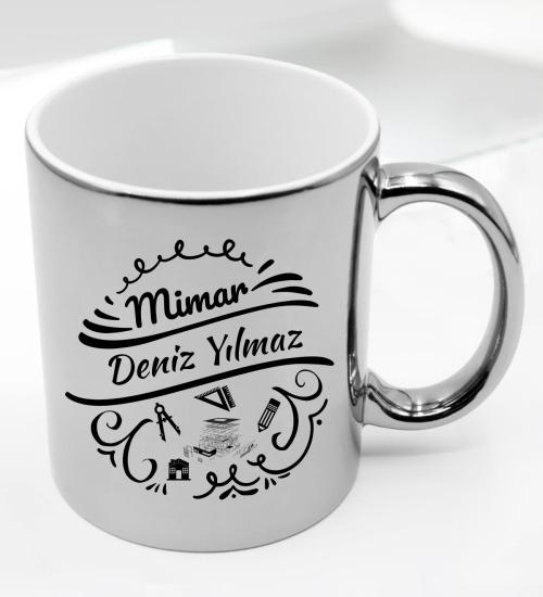 Mimarlar İçin Kişiye Özel Gümüş Renk Kupa