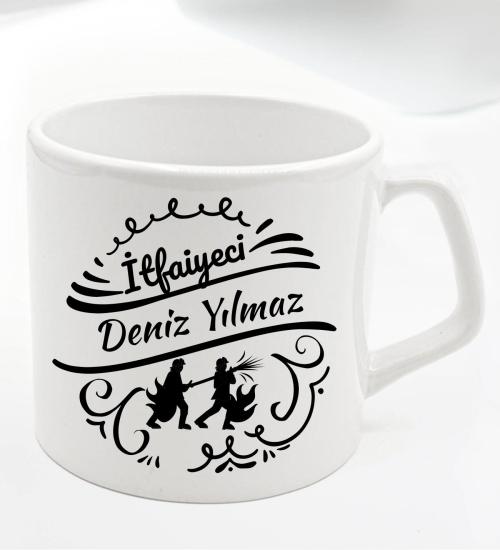 İtfaiyeciler İçin Kişiye Özel Beyaz Renk Kupa