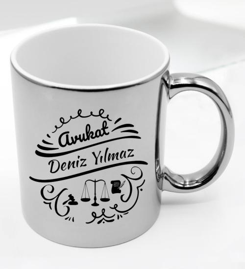 Avukatlar İçin Kişiye Özel Gümüş Renk Kupa