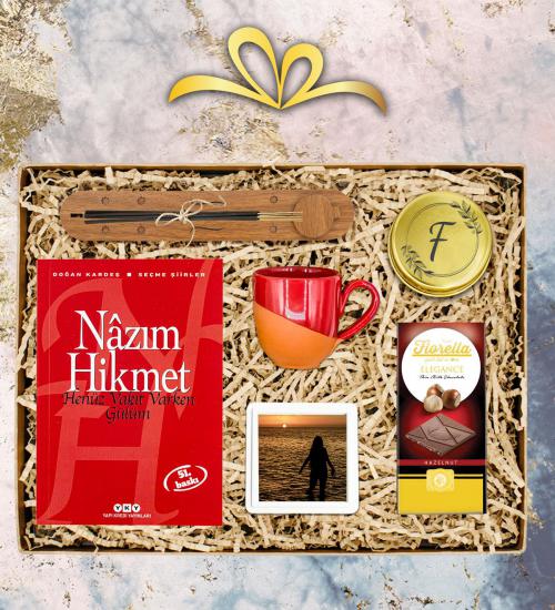 Toprak Kupa, Tütsü ,Kokulu Mum,Çerçeve,Sabun ve Nazım Hikmet Kitaplı Set