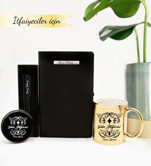 Yılın İtfaiyecisi Altın Temalı Hediye Seti