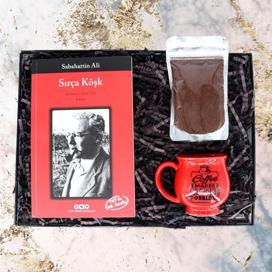 Sabahattin Ali ’’Sırça Köşk’’ Kitap ve Kahve Hediye Seti | Özel Hediye Kutuları