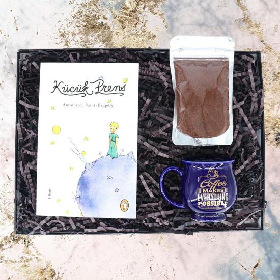 Küçük Prens Kitap ve Kahve Hediye Seti | Özel Hediye Kutuları
